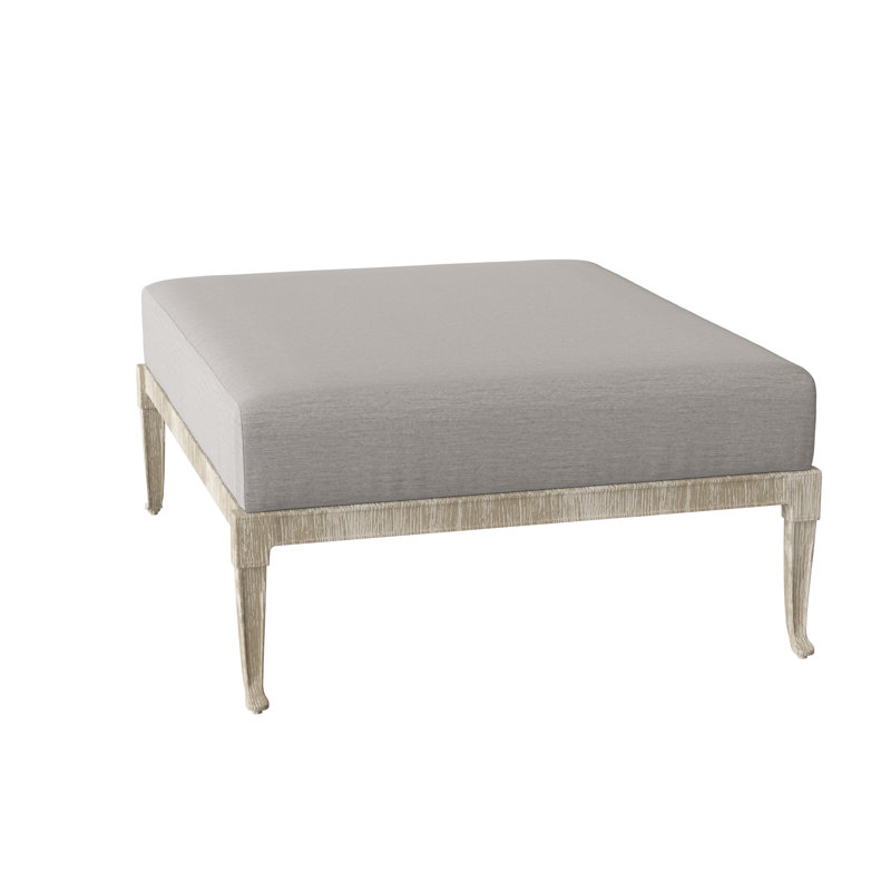 Repose-pieds d'extérieur Wiltshire, Impact Vapor gris Sunbrella®, Blanc patiné