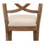 Chaise d’appoint rembourrée en lin beige Monet