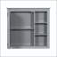 Pharmacie murale 30 x 28 avec 3 tablettes ouvertes et tablette réglable - gris-130039101