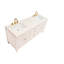 Base de meuble-lavabo autoportant de L 72 po en blanc antique