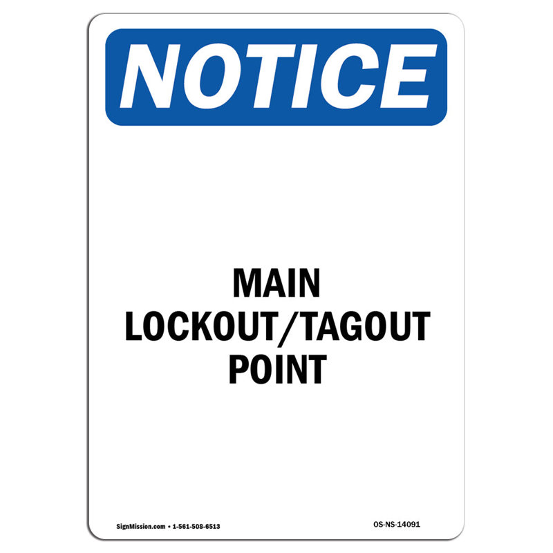 Main Lockout Point Sign