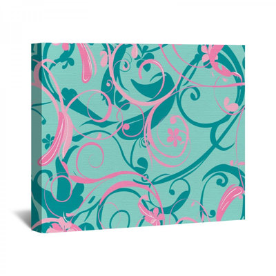 Cyan tourbillonnant sur toile