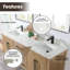 Meuble-lavabo en bois manufacturé et gris Griselde-91927739