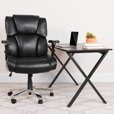 Oliverson 24/7 Intensive Use LeatherSoft Swivel Office Chair with Padded Arms