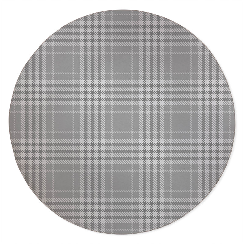 Christopher Plaid Green Kids Play Mat, Grey