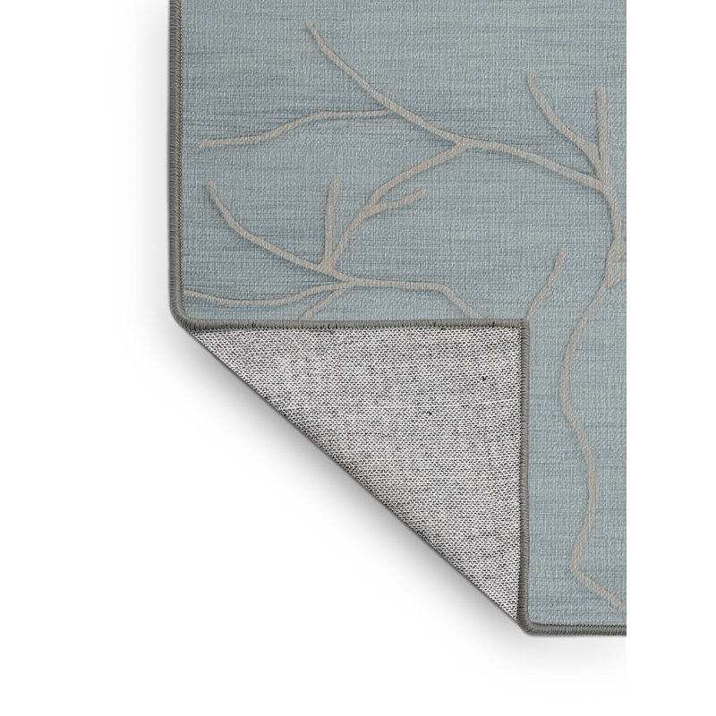 Tapis abstrait gris lavable à la machine, Carré 8 pi