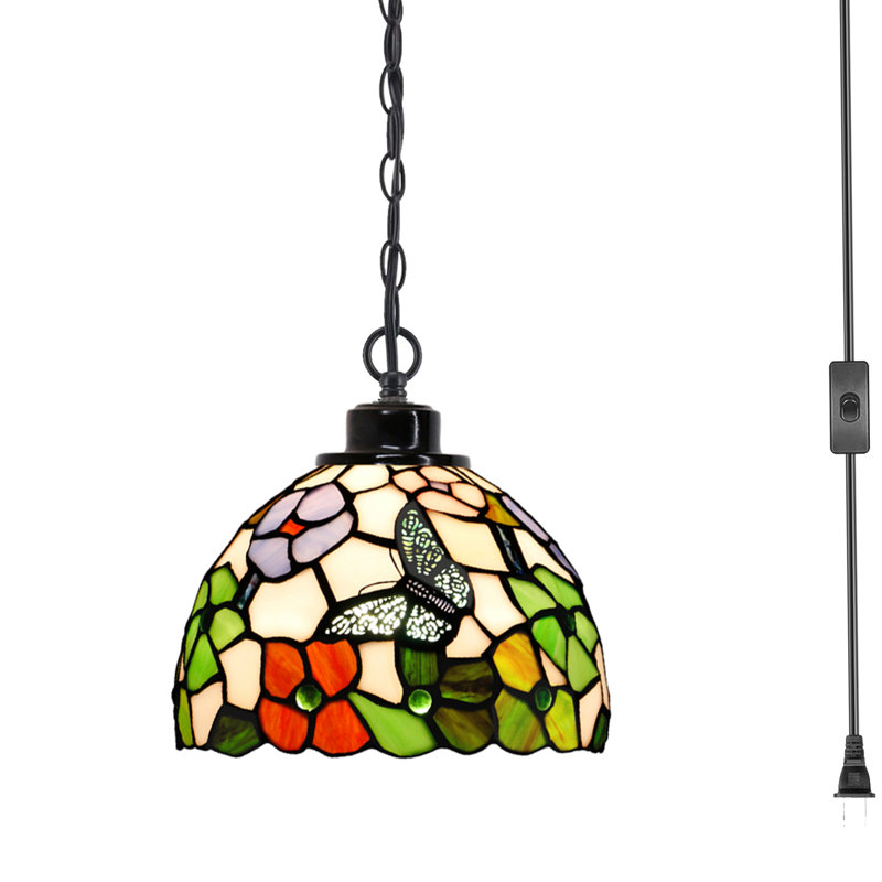 Beekman 1 - Light Matte Black Dome Pendant, 6" H x 8" W x 8" D