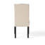 Chaise d'appoint rembourrée et capitonnée en lin blanc Raeona