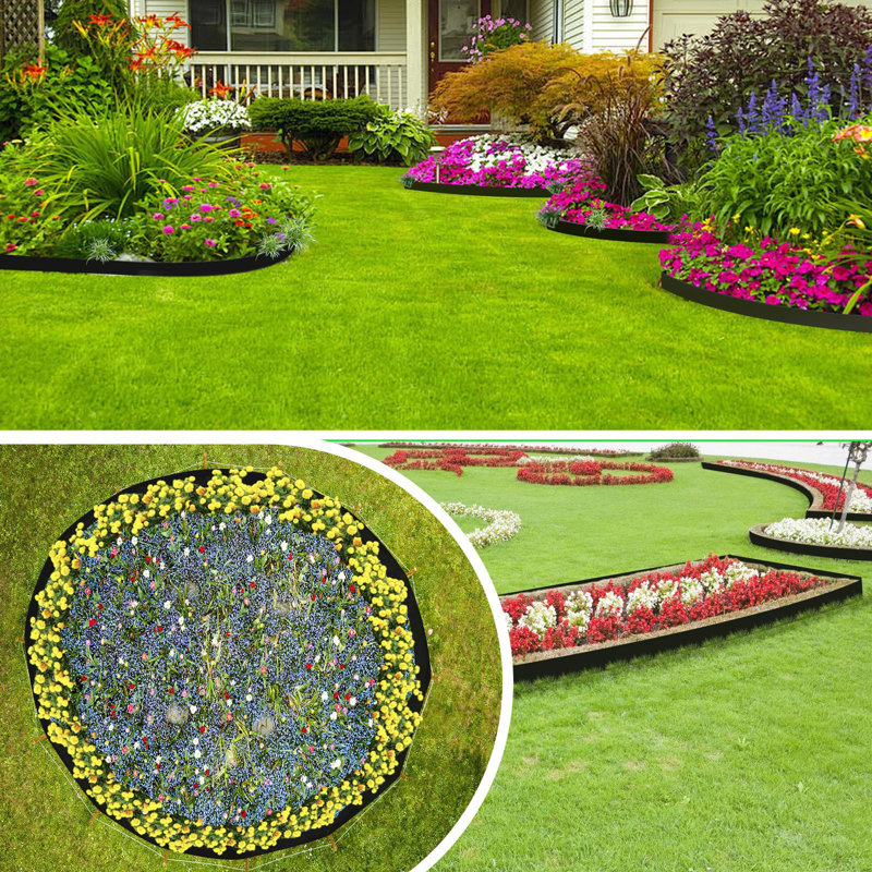 10 cm H x 1000 cm W Plastic Lawn Edging Fencing