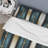 Teal And Gold Elegant Striped Pattern Striped Duvet Cover-908929554