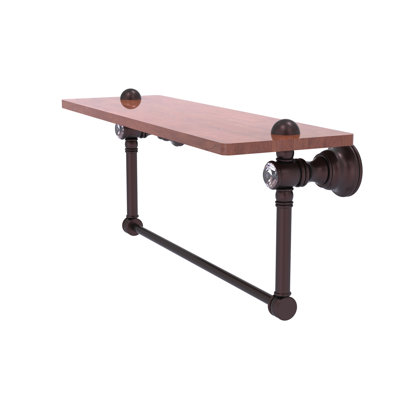 Tablette en bois massif avec barre à serviettes Freyja Ironwood