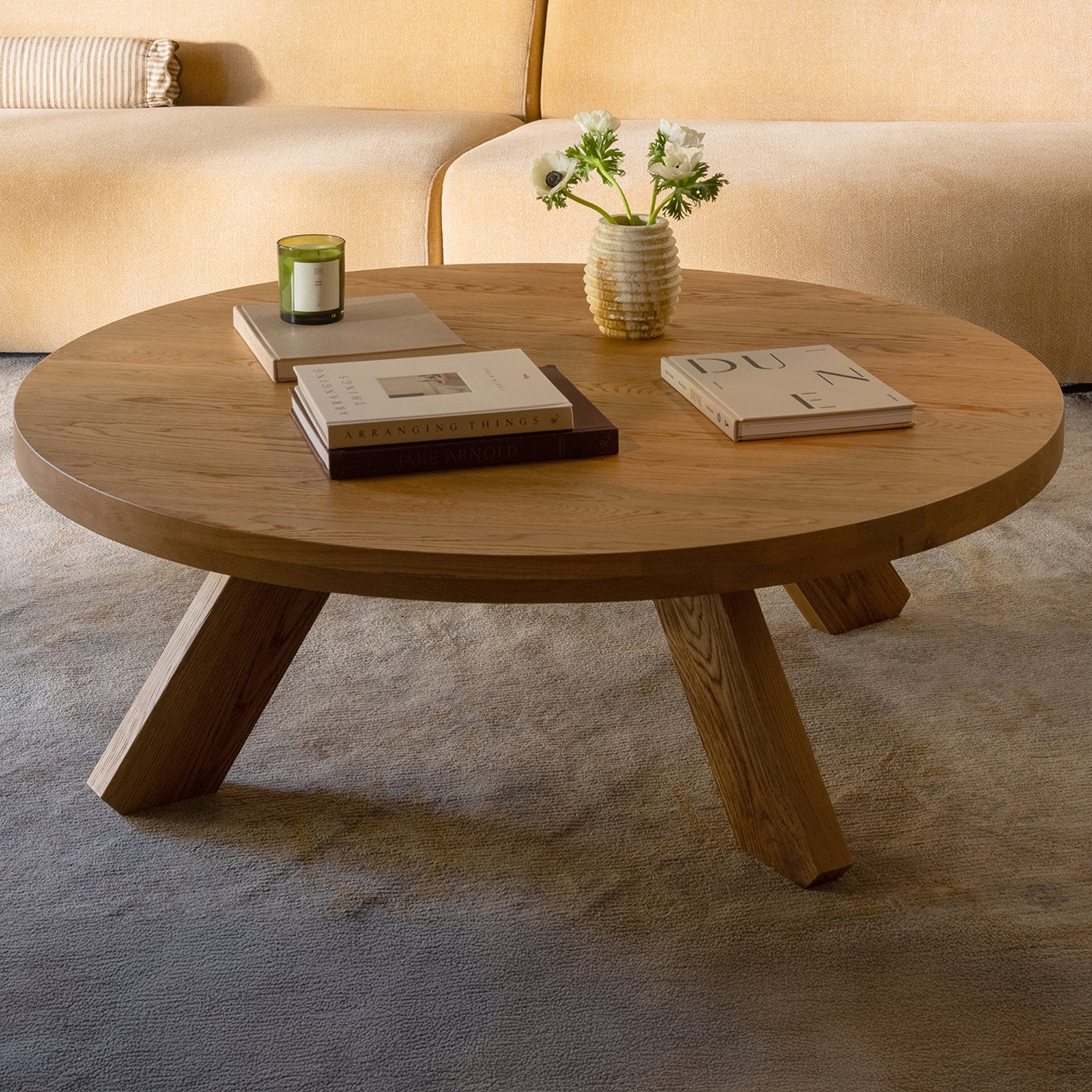 Roberto Solid Wood Single Coffee Table, Brown