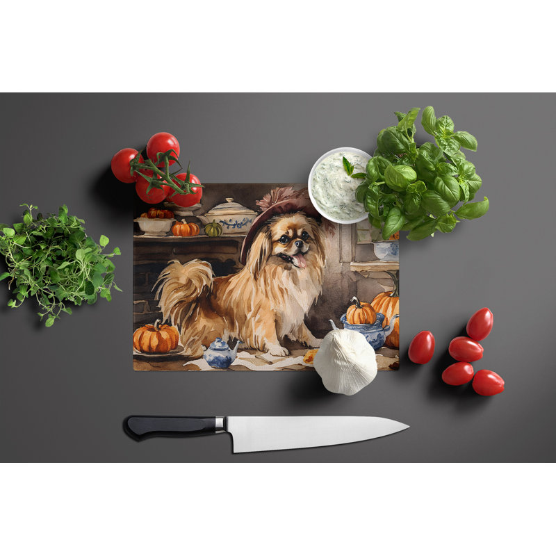 Planche à découper en verre Tibetan Spaniel