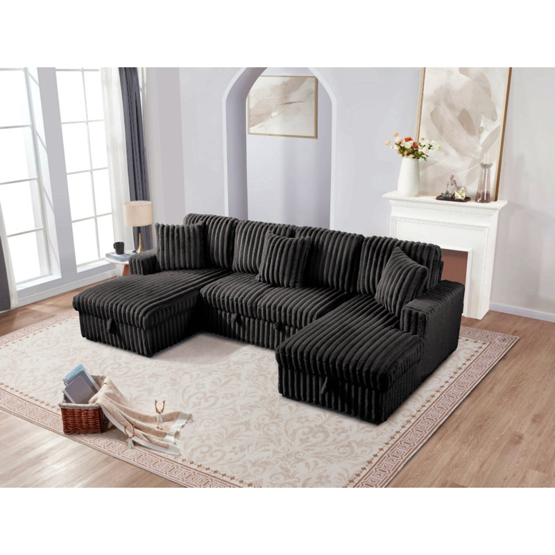 Canapé-lit Pull, Tissu gris