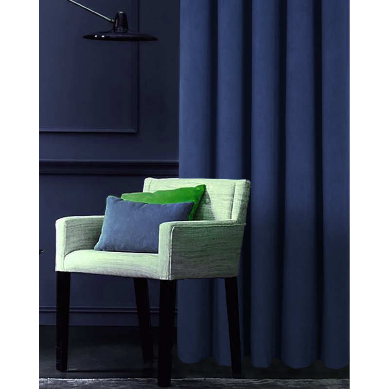 Meghann Eyelet Room Darkening Thermal Curtains, Navy, 165 W x 229 D cm