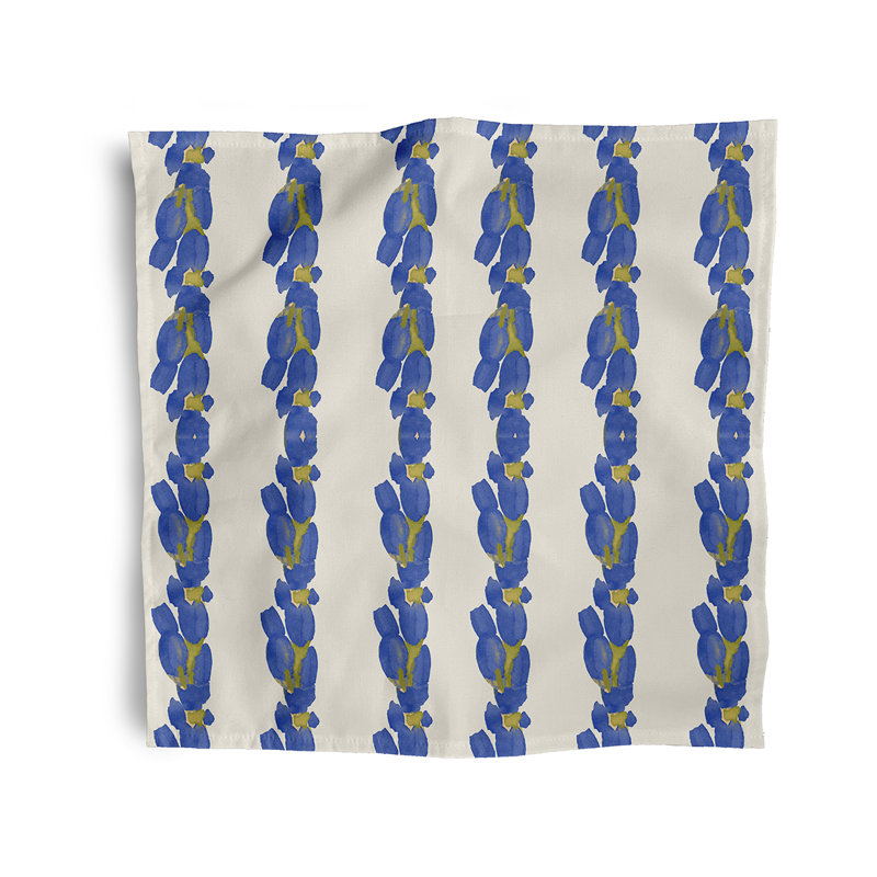 Lonston Tulip Stripes Napkins, Blue