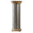 23"H Emmelynn Punched Metal and Mango Wood Pedestal Floor Lamp