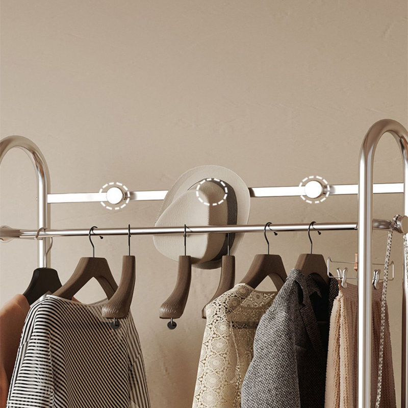 Cherry Wood Coat Rack with Extendable Storage, Black