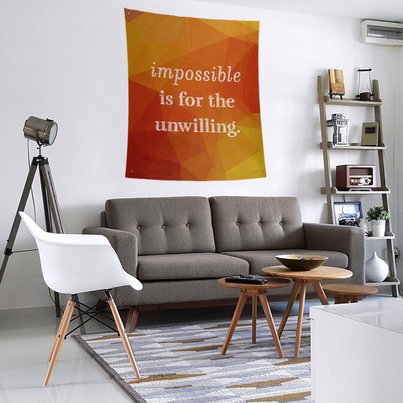 Tapisserie quote-en polyester en faux gemme, H 60 po x l 51 po, Ambre
