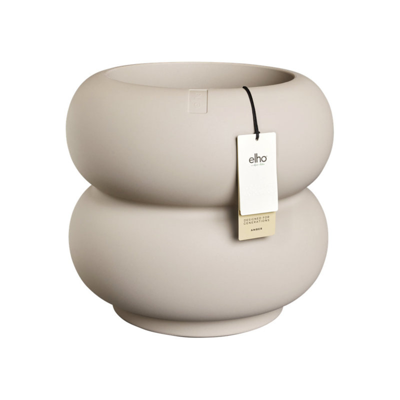 Elho Amber Roll Low 43cm, Cream