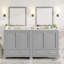 Ensemble de meuble-lavabo gris 60 po avec double meuble-lavabo, lavabos en céramique et beaucoup de rangement pour les salles de bain modernes-504962641