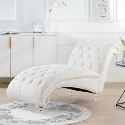 Chaise longue sans accoudoirs touffetée