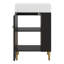 Ensemble de meuble-lavabo autoportant 21,6 po, ensemble de meuble-lavabo sur pied avec rangement à droite, pieds en métal-276035028