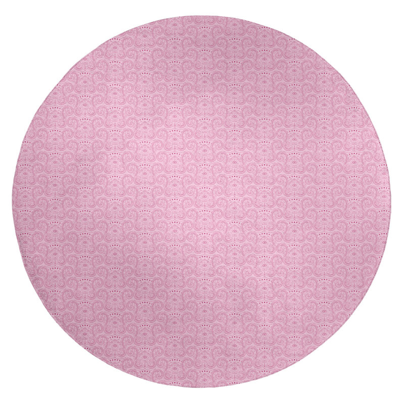 Chenille Indoor Rug, Round 5'