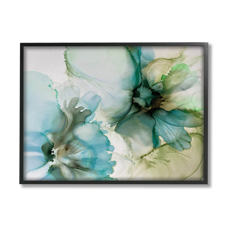 Abstrait pétales de fleurs épanouis, art giclée par Emma Catherine Debs, H 11 po x l 14 po x P 1,5 po, Cadre photo noir