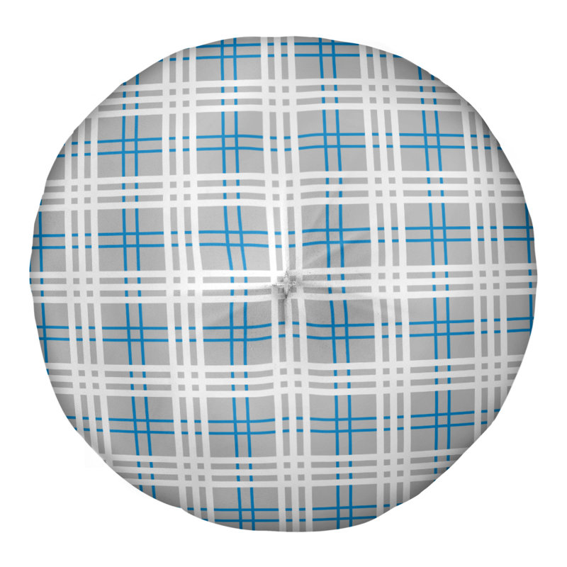Housse et insert pour coussin de luxe New York Fly Football, 30 po x 30 po, Argent / bleu Carolina / blanc
