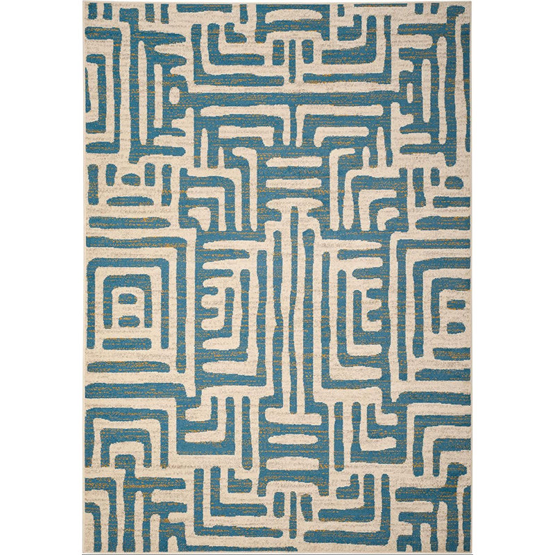 Tapis géométrique Allenby Performance, Rectangle 6 pi 7 po x 9 pi 2 po
