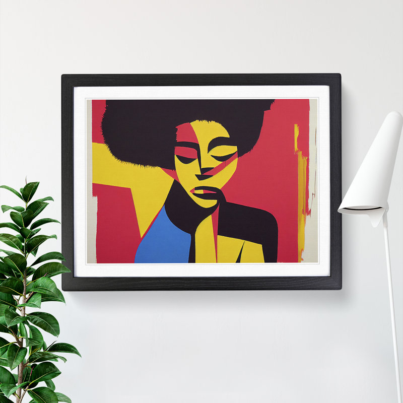 An Abstract Woman - Framed Print, Black, 34cm H x 46cm W x 2cm D