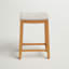 Tabouret de comptoir et de bar en bois massif sans dossier avec siège rembourré Bartonville-844602782-866721042