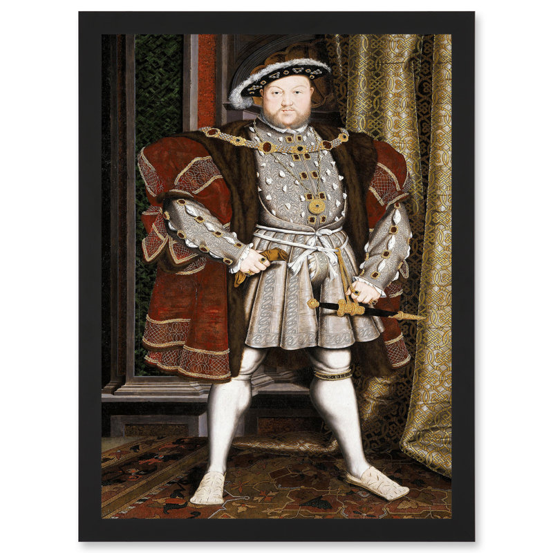 Holbein Junior Henry Tudor VIII King England 1 Piece Single Picture Frame Painting