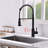 Touchless Kitchen Faucet,Hands Free Automatic Smart Kitchen Faucet Black Smart Kitchen Faucet-125225678