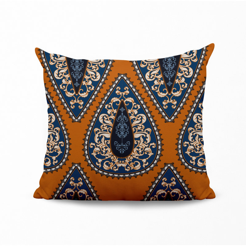 Housse et insert de coussin décoratif en polyester, L 17 po x H 17 po, Orange