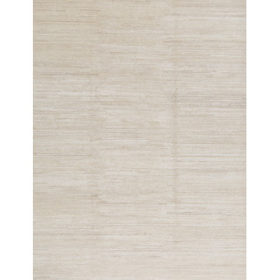 Tapis beige noué à la main de haute qualité