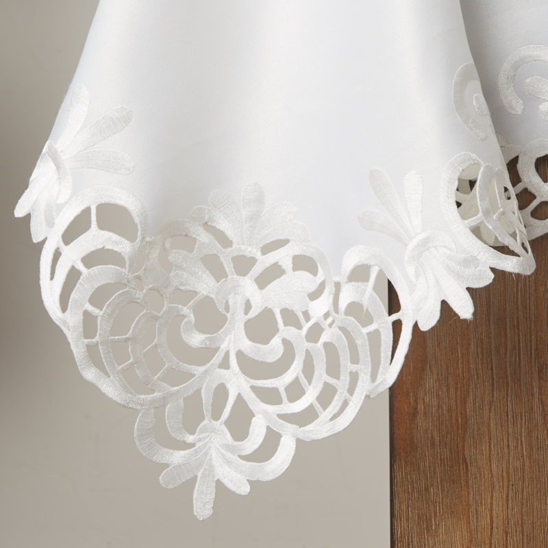 Ivory Cutwork Lace Fall Tablecloth, 70" x 104"