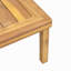 Ensemble de causeuse et table basse en teck et bois d'acacia avec coussins crème