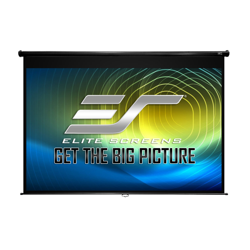 Manual Series Pull-Down Projection Screen, Black housing, 142" Diagonal