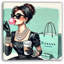 Art mural sur toile Tiffany Style Chic: Glamour Fashionista-108833609