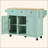 Drop-Leaf Kitchen Cart - 5-Wheel Rolling Kitchen Island with 3 Drawers, Cabinet Door Internal Storage Racks & Storage Cabinet for Dining Room-201775436
