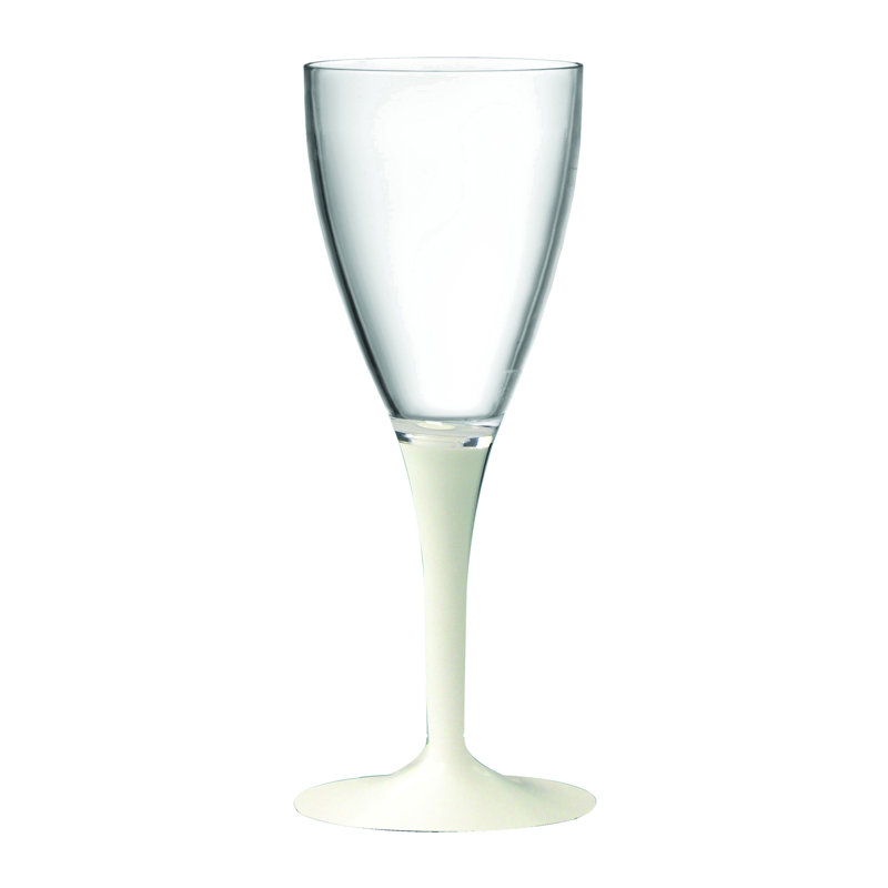 Verre à vin en polycarbonate - 6 pièces, Blanc