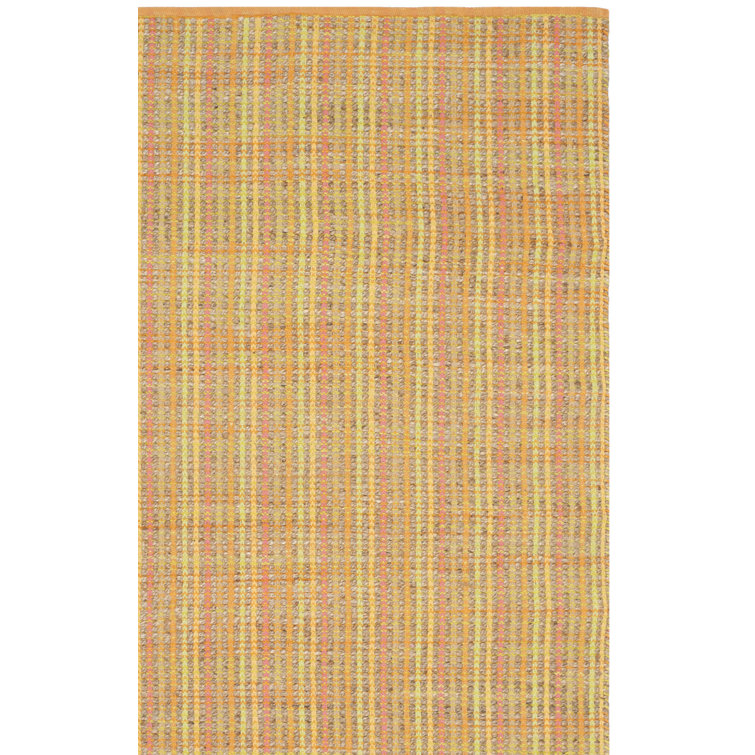 Tapis de couleur unie en jute / coton tissé à la main Doleman