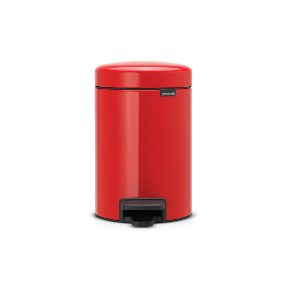 Brabantia Newicon 0.8gal Step-On Can, Passion Red