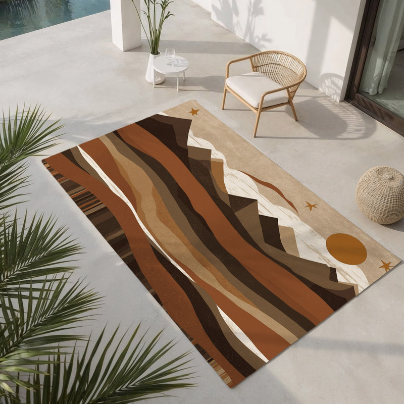 Tapis intérieur et extérieur Dune Waves, Rectangle 1'6" x 2'6"