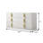 Basildon Contemporary Dresser, White/Gold