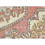 Tapis unique en laine noué à la main des années 1960 de 4 pi 5 po x 7 pi 3 po rouge / jaune / rose / ivoire