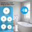 Silver 73 x 20 x 16 cm Free Standing Toilet Roll Holder with Top Storage Tray
