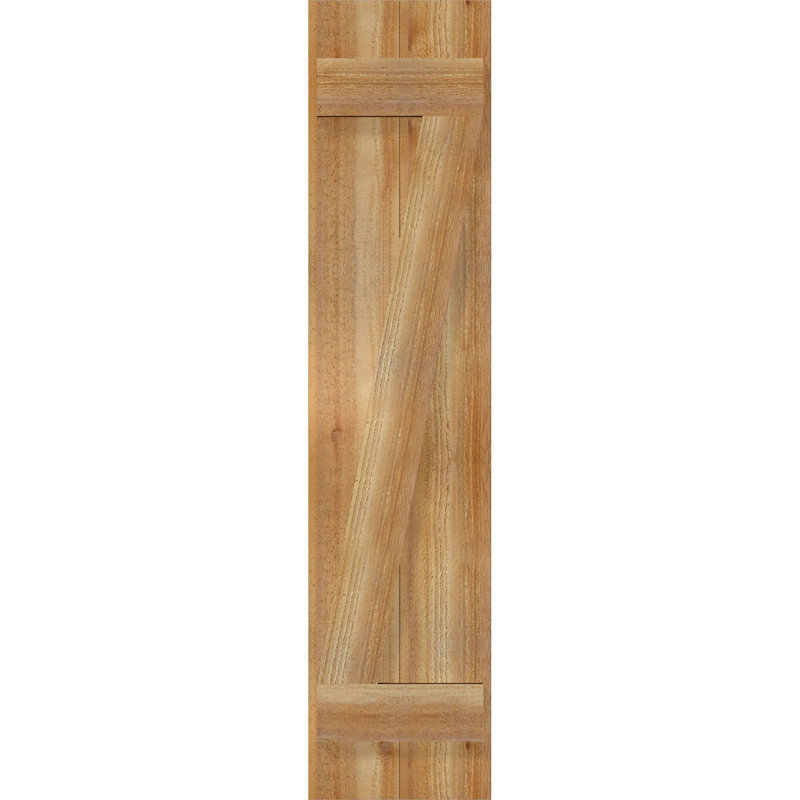 TimberCraft 5 3/8 "planches jointes avec n-lattes avec barre en Z, cèdre rouge de l'Ouest (par paire), 10 3/4 po, 47 po